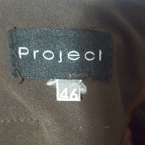 Brown pencil midi skirt